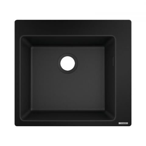 Chiuvete bucatarie - Chiuveta de bucatarie Hansgrohe, SilicaTec, 1 cuva, 56x51 cm, negru grafit