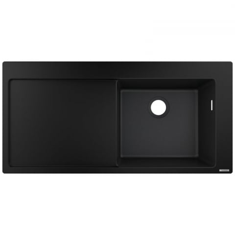 Chiuvete bucatarie - Chiuveta de bucatarie Hansgrohe, SilicaTec, 1 cuva cu picurator, 105x51 cm, negru grafit