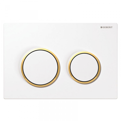 Clapete de actionare - Clapetă Geberit Omega20 – Alb și Auriu pentru Un Design Distins