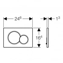 Clapetă Geberit Sigma01 Negru [1]
