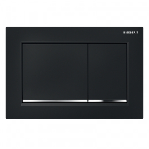 Clapete de actionare - Clapetă Geberit Sigma30 – Negru și Cromat Lucios pentru Design Modern
