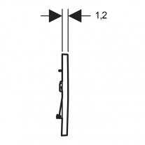 Clapetă Geberit Sigma30 Negru Mat – Design Elegant cu Acționare Dublă [2]