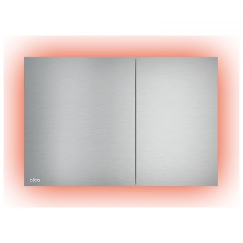 Rezervoare WC - Clapetă Alcadrain Air Light Două Volume Iluminare Alunox Mat