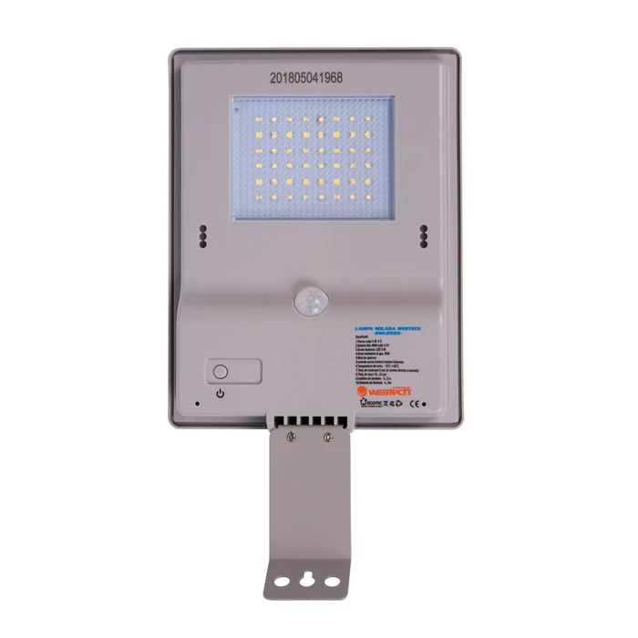 Electrice si iluminat - Corp de iluminat solar stradal LED Westech SWL0505, 5W, senzor de miscare, gri, IP65