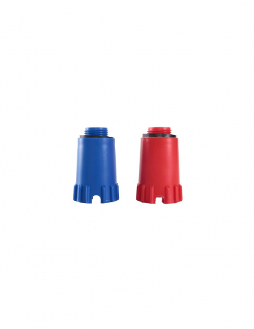 Fitinguri - Dop de proba cu garnitura, 1/2", rosu-albastru