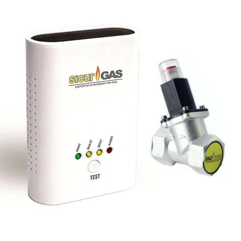 Accesorii - Kit Detector de gaz cu electrovana SicurGas , 3/4''