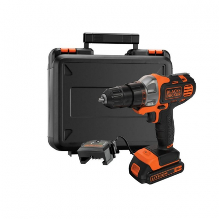 Unelte Instalatori - Masina de gaurit si insurubat cu acumulator Black+Decker Multievo MT218K
