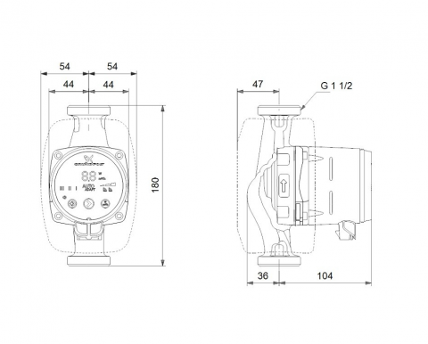 Pompa de recirculare Grundfos Alpha2 25-40 180 [1]