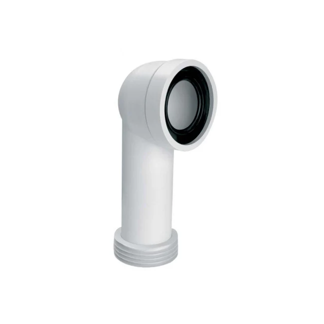 Racord WC - Racord WC McALPINE cotit, DN100, L 285 mm-Ø100 mm + DN100 (Ø110 mm), L = 285 mm