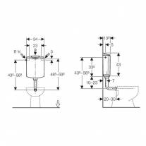 Rezervor WC Geberit, AP116PLUS, cu compartiment pentru odorizant pastila [1]
