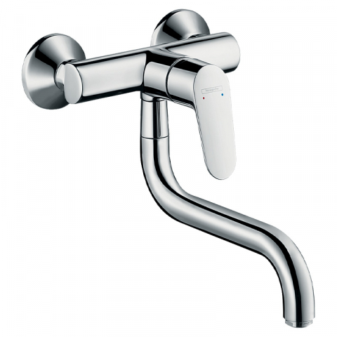 Baterii bucatarie - Robinet de bucătărie Hansgrohe Focus M41 montaj pe perete crom
