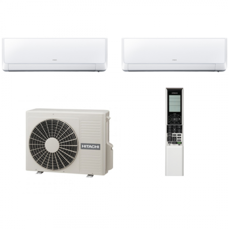 Aer conditionat rezidential - Set aparat aer conditionat Takai, sistem multi split pentru 2 incaperi, unitati exterioare cu o putere de 9000 BTU/h,12000 BTU/h