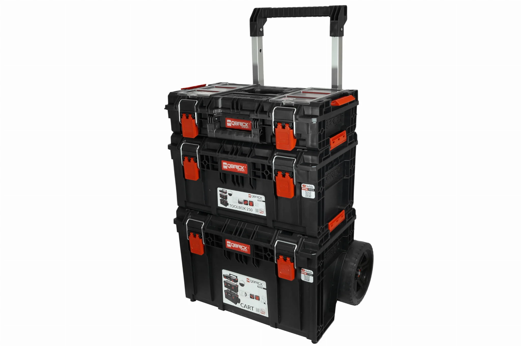 Unelte Instalatori - Set de cutii pentru scule cu roti Qbrick PRIME 1 BLACK