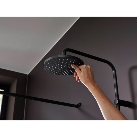 Set de duș Hansgrohe Vernis Shape 200 cu 1 jet Reno, fără baterie, negru mat [3]
