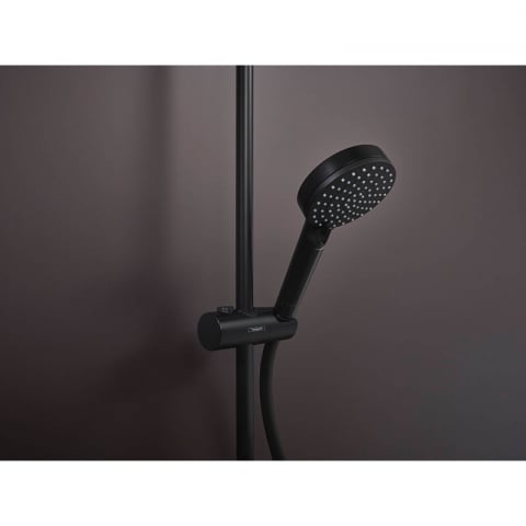 Set de duș Hansgrohe Vernis Shape 200 cu 1 jet Reno, fără baterie, negru mat [2]