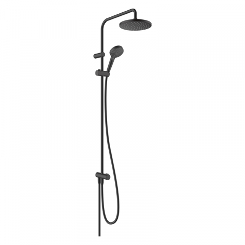 Sanitare - Set de duș Hansgrohe Vernis Shape 200 cu 1 jet Reno, fără baterie, negru mat