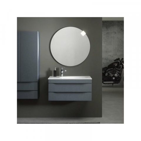 Seturi de mobilier si lavoar - Set dulap suspendat și lavoar Kolpasan Malaya 101 cm gri închis