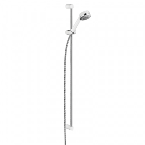 Sanitare - Set dus, Kludi, Zenta, cu cap de duș 3S, bară 90cm, furtun, alb-crom