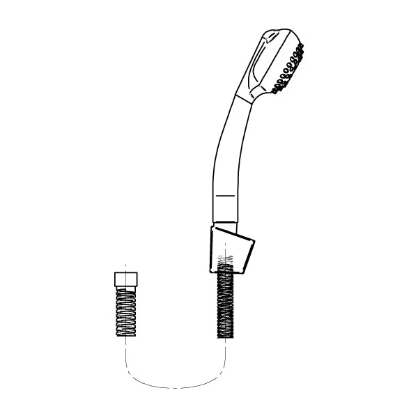Set furtun dus, suport si para, negru mat 3515_B, Slovarm [1]