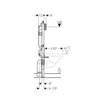 Set instalator Geberit, rama Duofix, rezervor Sigma 12cm cu set fixare si set antifonare, pentru wc suspendat [1]