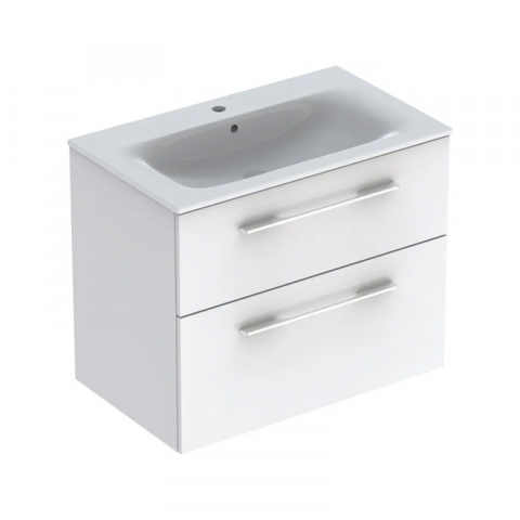 Seturi de mobilier si lavoar - Set mobilier cu lavoar Geberit Selnova Square 80 cm alb