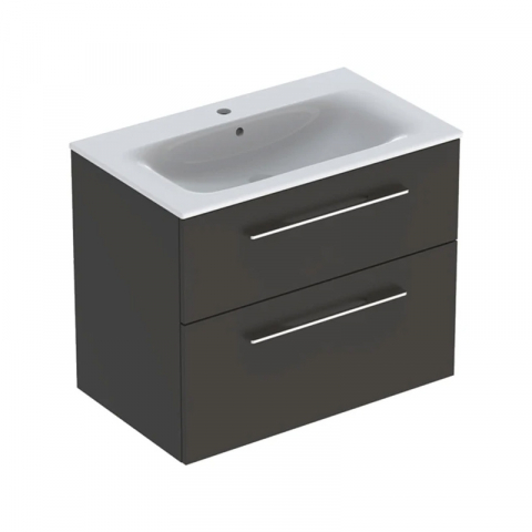 Seturi de mobilier si lavoar - Set mobilier cu lavoar Geberit Selnova Square 80 cm lava mat