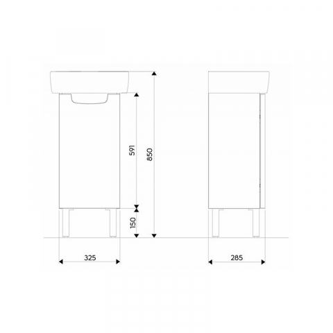 Set mobilier și lavoar Kolo Geberit Rekord 40 cm alb lucios [1]