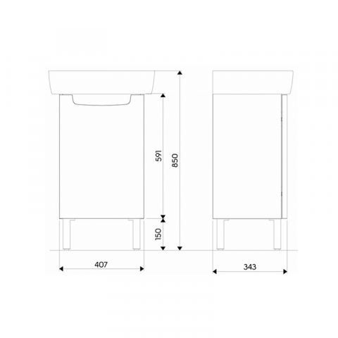 Set mobilier și lavoar Kolo Geberit Rekord 50 cm alb lucios [3]