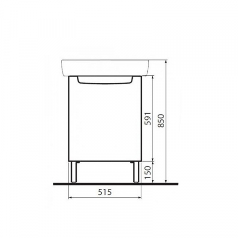 Set mobilier suspendat și lavoar Kolo Geberit Rekord 60 cm alb [4]