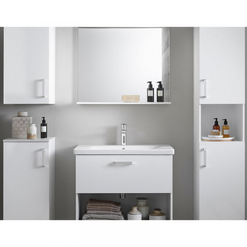 Set mobilier suspendat și lavoar Kolpasan Evelin 65 cm alb [1]