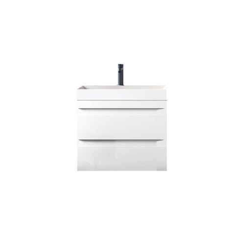 Seturi de mobilier si lavoar - Set mobilier suspendat și lavoar Kolpasan Naomi 50 cm alb