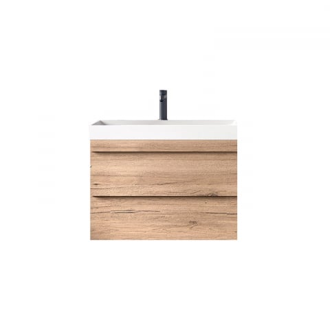 Seturi de mobilier si lavoar - Set mobilier suspendat și lavoar Kolpasan Naomi 60 cm stejar deschis