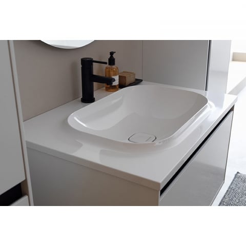 Seturi de mobilier si lavoar - Set mobilier suspendat și lavoar Kolpasan Pandora 75 cm alb