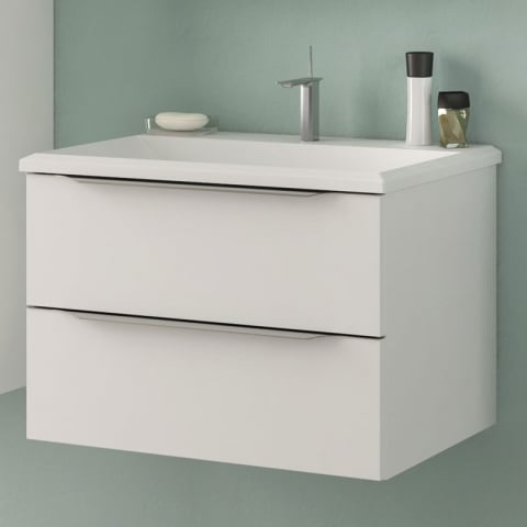 Seturi de mobilier si lavoar - Set mobilier suspendat și lavoar Kolpasan Tara 71 cm alb mat