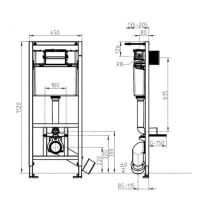 SET Villeroy & Boch, Architectura, Vas WC dreptunghiular suspendat cu capac, Rezervor incastrat ViConnect Pro si Clapeta alba ViConnect [1]