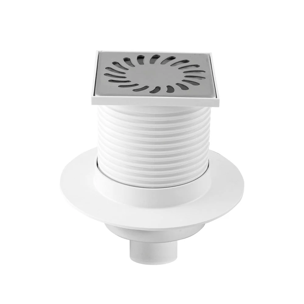 Sifon de pardoseala - Sifon de pardoseala MCH cu iesire orizontala DN 50/H reglabil-otel inox cu guler