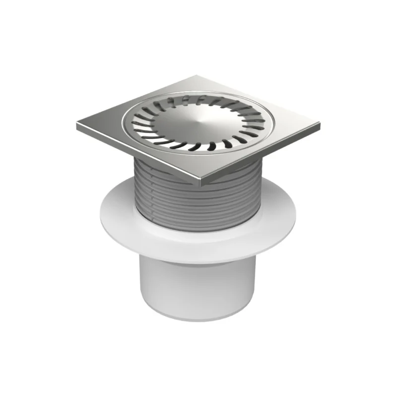 Fitinguri și Racorduri pentru Instalații - Sifon de pardoseala MCH cu iesire verticala DN 110/H reglabil, complet din otel inox cu guler/flansa