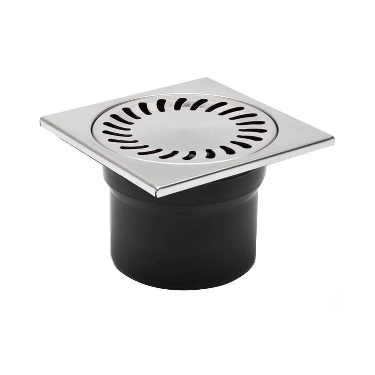 Sifon de pardoseala - Sifon de pardoseala MCH cu iesire verticala DN 110 - inox/negru