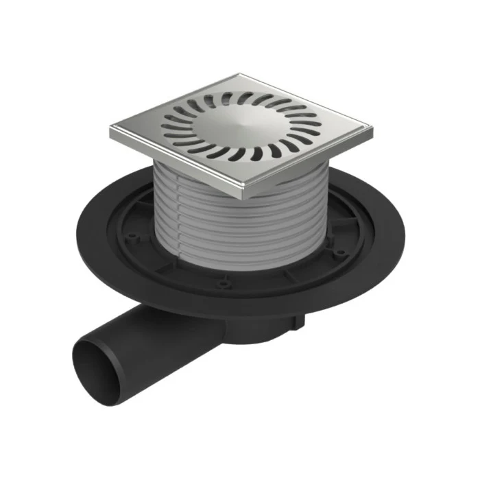 Sifon de pardoseala - Sifon de pardoseala MCH universal cu iesire orizontala DN 50/H reglabil, otel inox