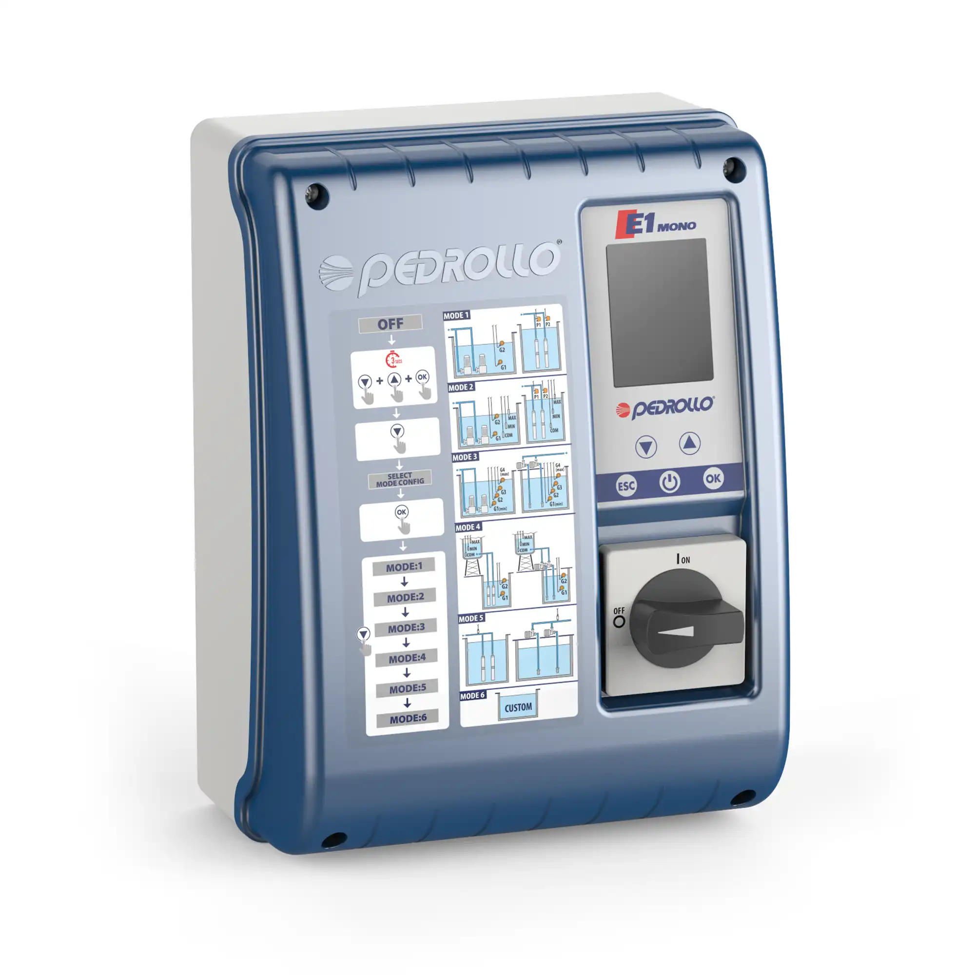 Tablouri automatizare pompe cu senzori nivel - Tablou automatizare pornire pompa submersibila trifazata 4-6A 1,5kw