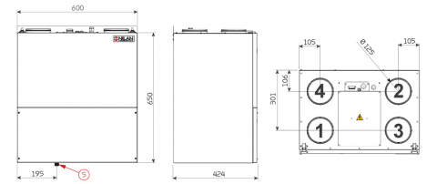 Ventilatie cu recuperare de caldura Nilan Comfort 200 Top [3]