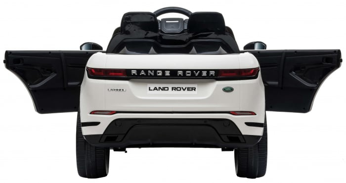 Masinuta electrica 4x4 Premier Range Rover Evoque, 12V, roti cauciuc EVA, scaun piele ecologica, alb [13]