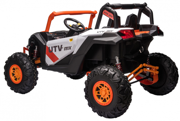 Masinuta electrica UTV Premier Dune, 24V, roti cauciuc EVA, 2 locuri, scaun piele ecologica, portocaliu [3]