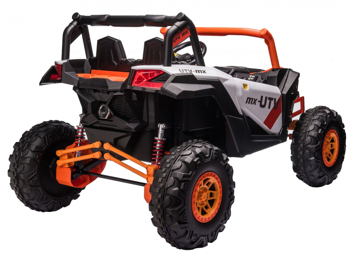 Masinuta electrica UTV Premier Dune, 24V, roti cauciuc EVA, 2 locuri, scaun piele ecologica, portocaliu [4]