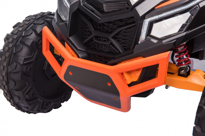 Masinuta electrica UTV Premier Dune, 24V, roti cauciuc EVA, 2 locuri, scaun piele ecologica, portocaliu [9]