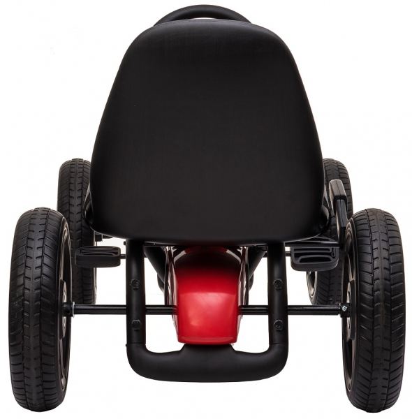 Kart Mercedes cu pedale pentru copii, roti cauciuc Eva, rosu [7]