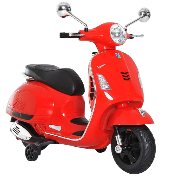 Scooter electric cu 2 roti Premier Vespa GTS Super, 12V, MP3, roti ajutatoare, rosu [6]