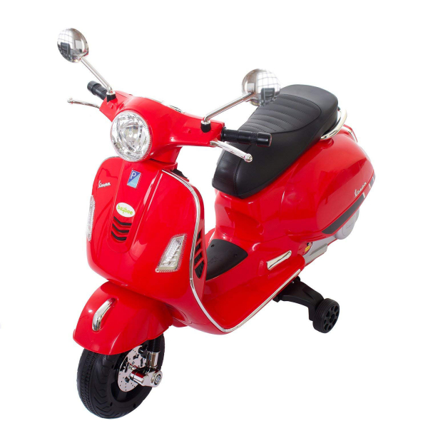 Scooter electric cu 2 roti Premier Vespa GTS Super, 12V, MP3, roti ajutatoare, rosu [7]