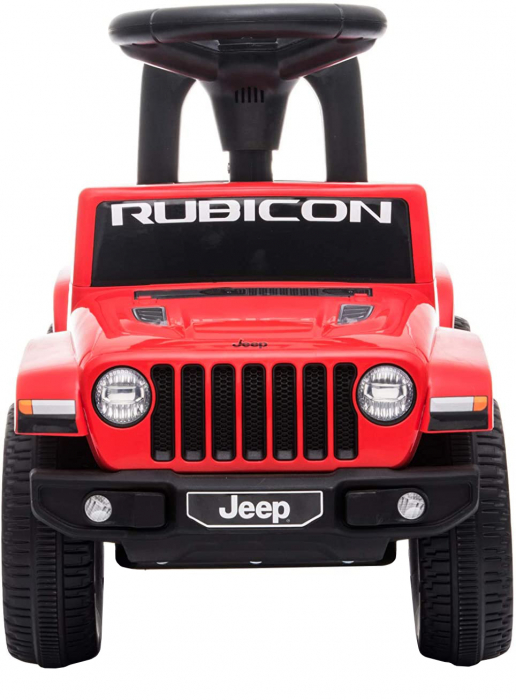 Masinuta de impins Premier Jeep Wrangler Rubicon cu maner si bara de protectie, rosu [3]