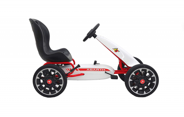 Kart Abarth alb cu pedale pentru copii [2]